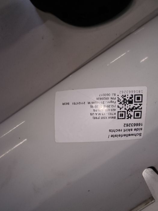 Prag lateral BMW X5 M F85  F15  stânga + dreapta  M sport Original OEM