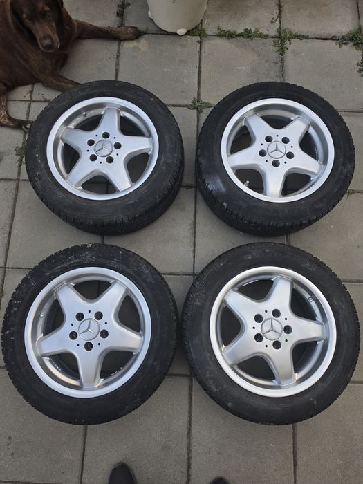 Оригинални Mercedes 16" джанти 5x112 с гуми 215/55 R16 – 4 бр.