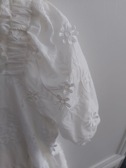 Белое платье рост 140 хб