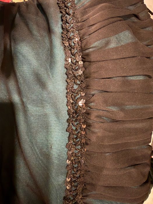 Официална рокля черно - зелена