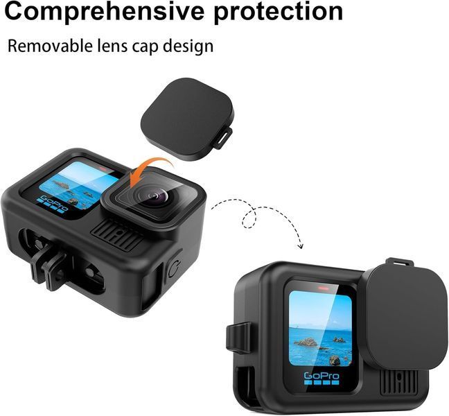 Силиконов Калъф - 2 x Стъклени Протектори GARV - GoPro Hero 13 Black