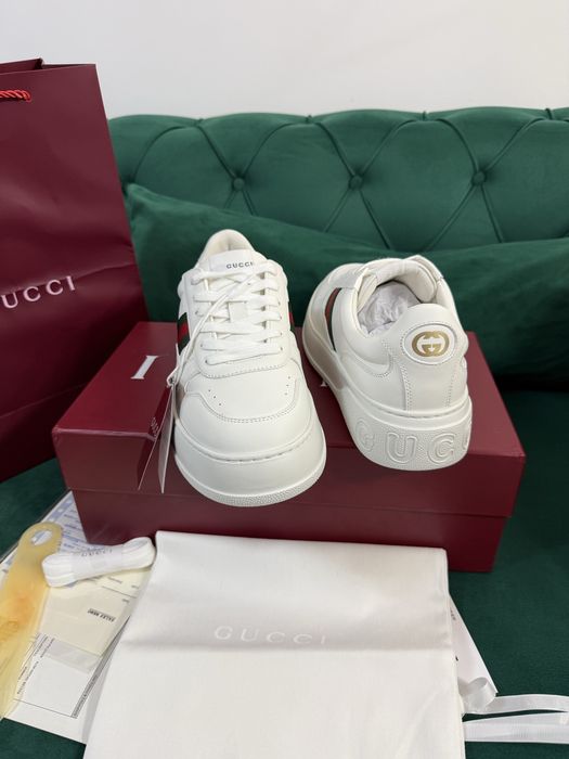 Adidasi Gucci piele naturala 100% Full Box colectie noua