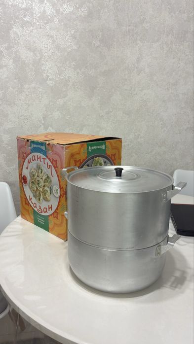 Манты қазан (мантоврка) 6 литр, 4 қабатты (торлы)