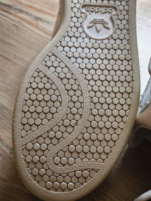 Adidas Stan Smith albi cu verde, marimea 38 2/3, igienizati