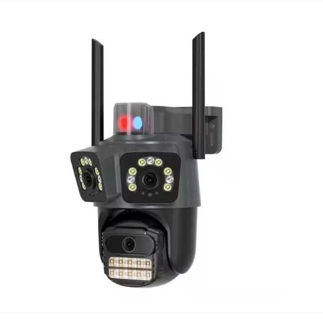 28 диода Тройна Smart WiFi безжична IP камера 10MP ICsee нощно виждане