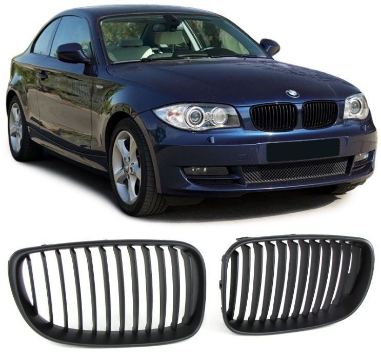 Grile negre pentru BMW seria 1 E81 E82 E87 E88 simple duble mate lucioase