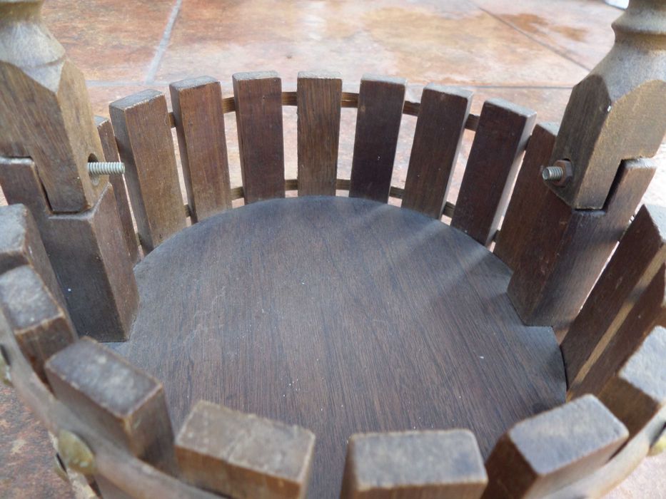 Teasc struguri figurina platou servire macheta lemn frumos deosebit