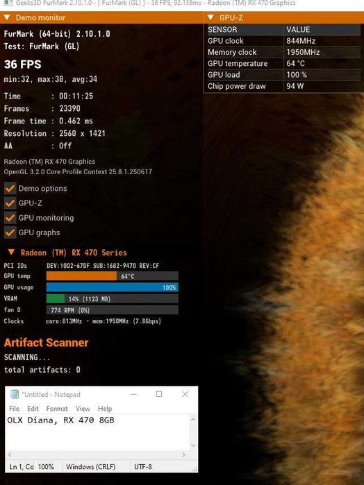 Placa video XFX RX 470 8GB