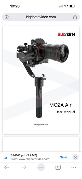 Stabilizator profesional MOZA Air – 3 axe, pentru foto/video
