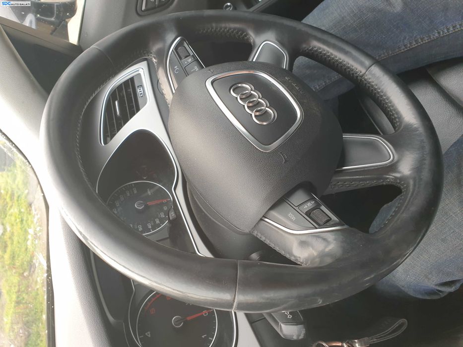 Volan Piele 4 Spite cu Comenzi FARA Airbag Audi A4 B8 B8.5 FL Facelift 2012 - 2015 [K1425]