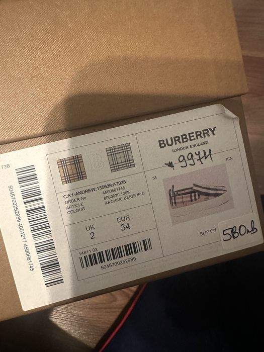 Обувки burberry