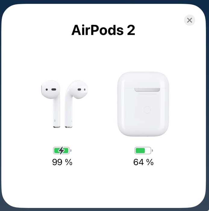 Apple AirPods 2 A2031 — оригинал | 2 наушника | Lightning