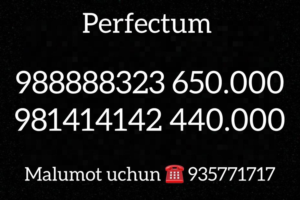 Perfectum nomer Yunusoboda