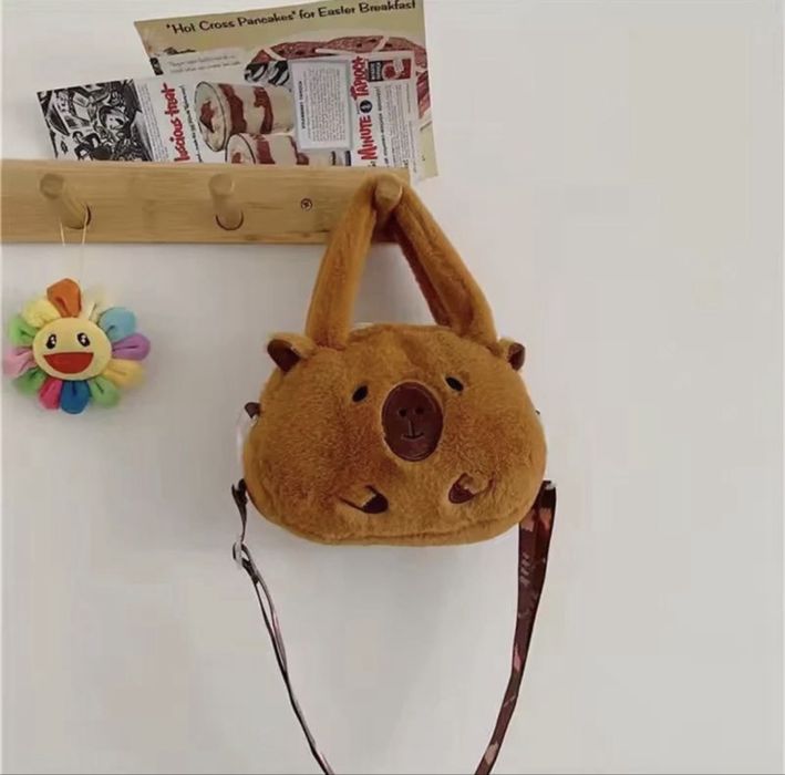 Плюшена раница Капибара, 3D плюшена играчка раница Капибара