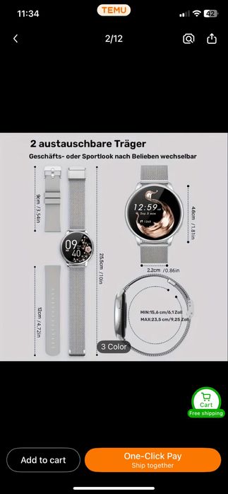Smartwatch Evolio Femei