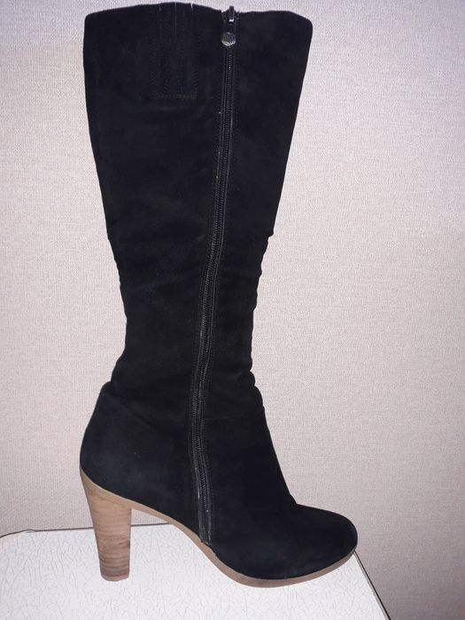 Сапоги  зимние замшевые