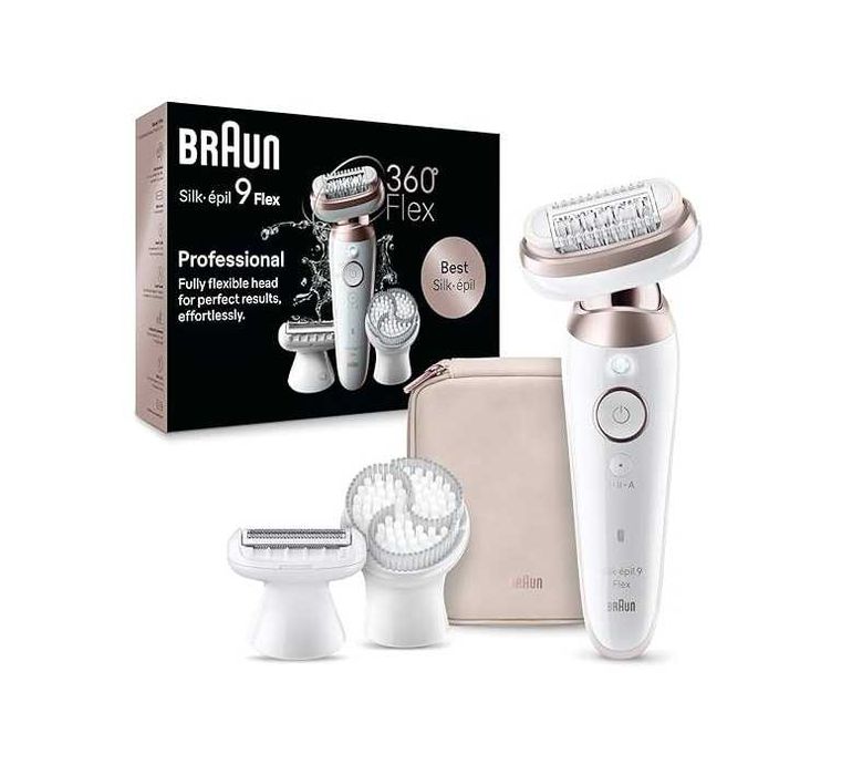 Епилатор Braun Silk-épil 9 9-060 3D с изцяло подвижна глава за мокро и за сухо бръснене