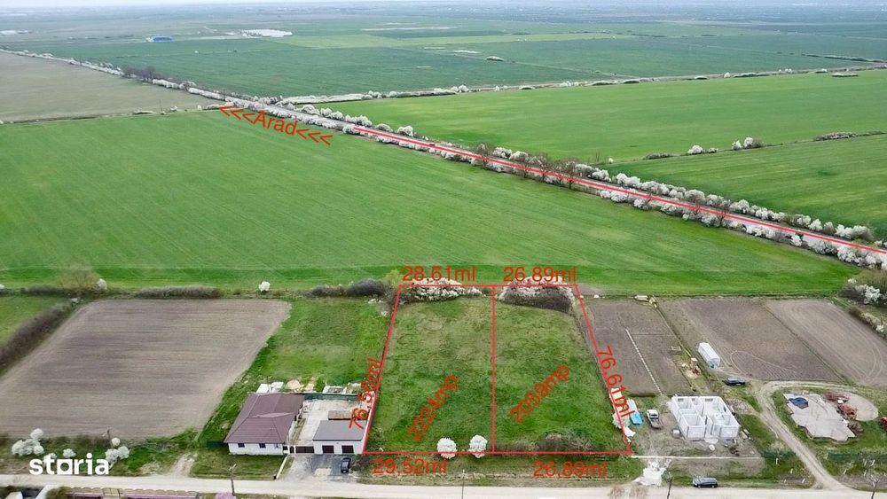 Teren excepțional de vânzare 4283mp 2CF-uri 56ml Turnu