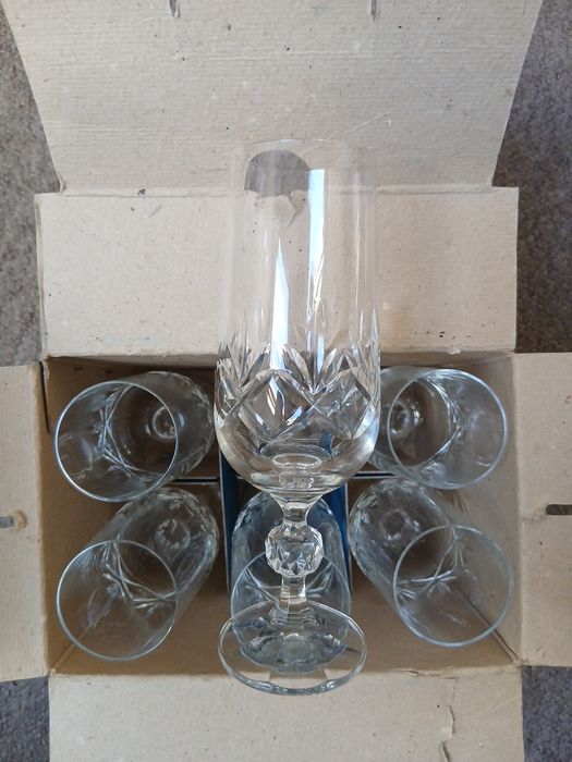 Set de pahare cristal șampanie