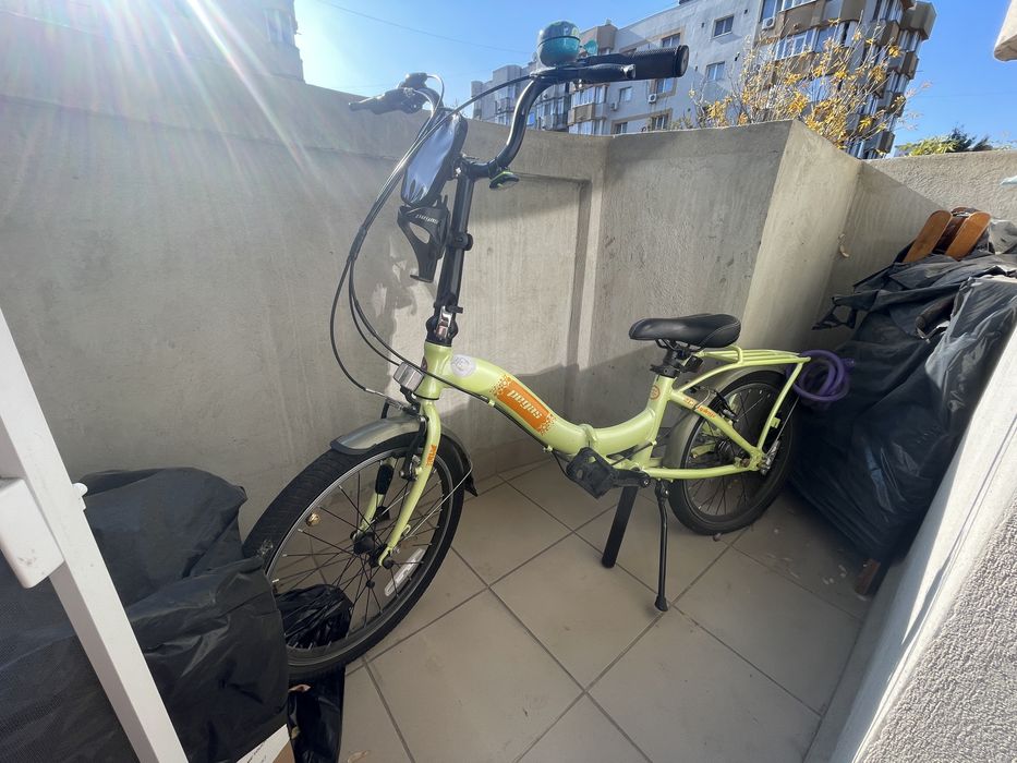 Bicicleta Pliabila Pegas Camping 3S Verde Pastel