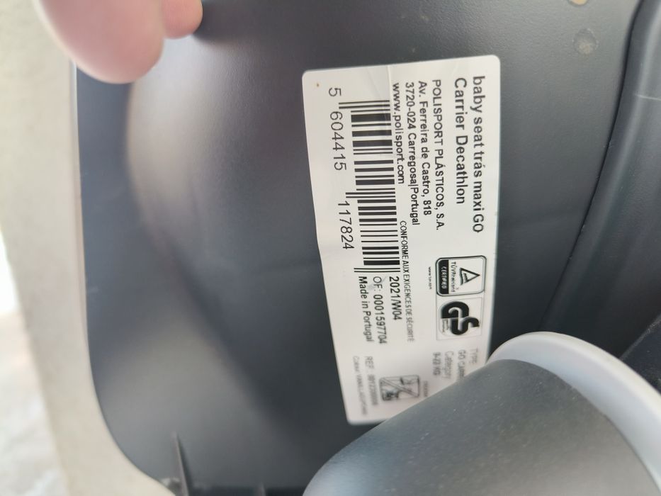 Scaun pentru biciclete Bobike Go Go, Gri/Negru, prindere pe portbagaj,