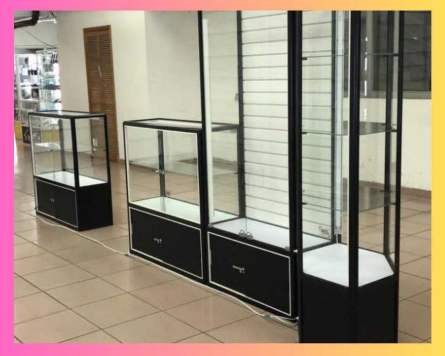 Oynaly prilavkalar, Акция,  savdo uskunalari vitrinalar stellajlar