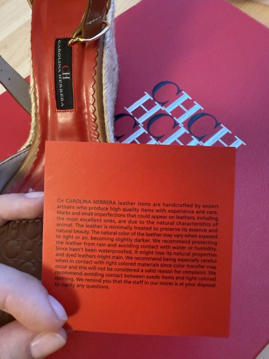 Sandale piele naturala Carolina Herrera originale