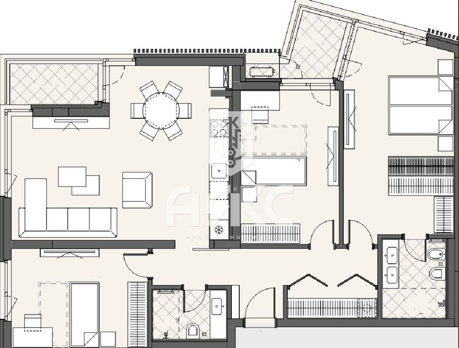 Продава се Четиристаен апартамент в София, Малинова долина - 143 кв.м за 1227 €/кв.м - Снимка #1