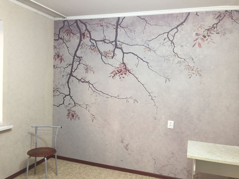 Поклейка  обоев.