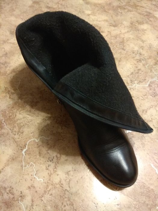 Сапожки демисезонные кожаные