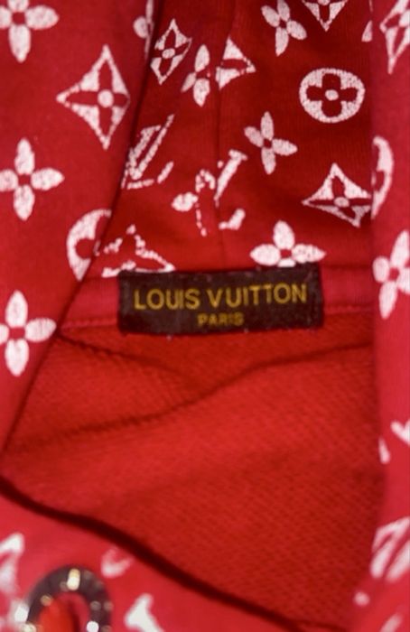 Supreme Red Monogram Box Logo Hoodie – Authentic – Mărimea xxl