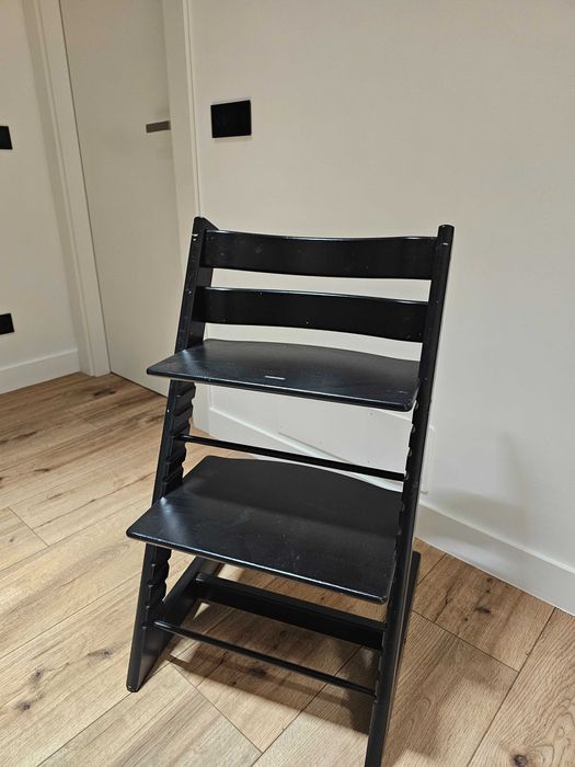 Scaun de masa lemn de fag Stokke Tripp Trapp negru