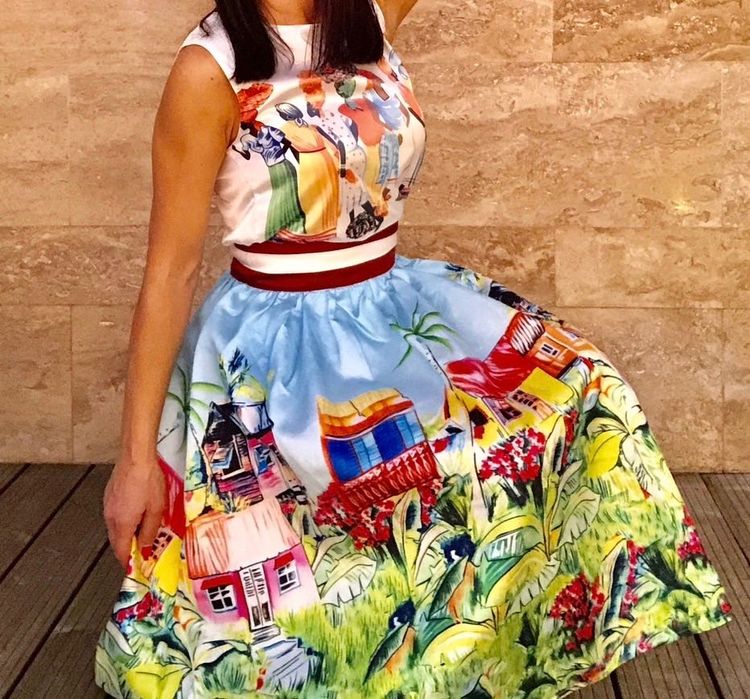 Дамски сет пола и блуза