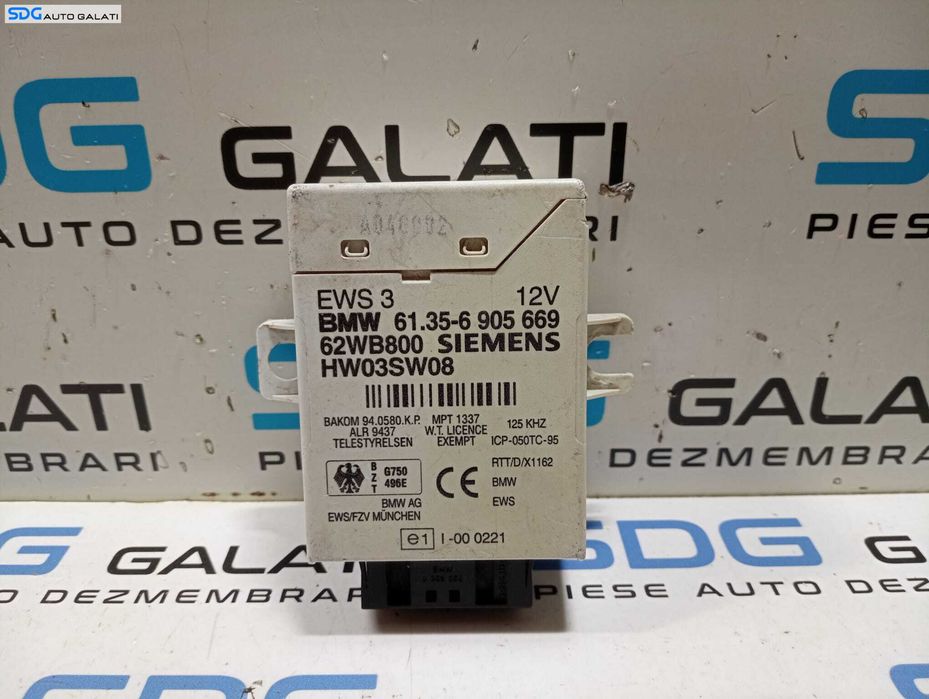 Unitate Modul Calculator Imobilizator BMW Seria 3 E46 320 D 2.0 D 150CP 1997 - 2006 Cod 61356905669 6905669 [M5322]