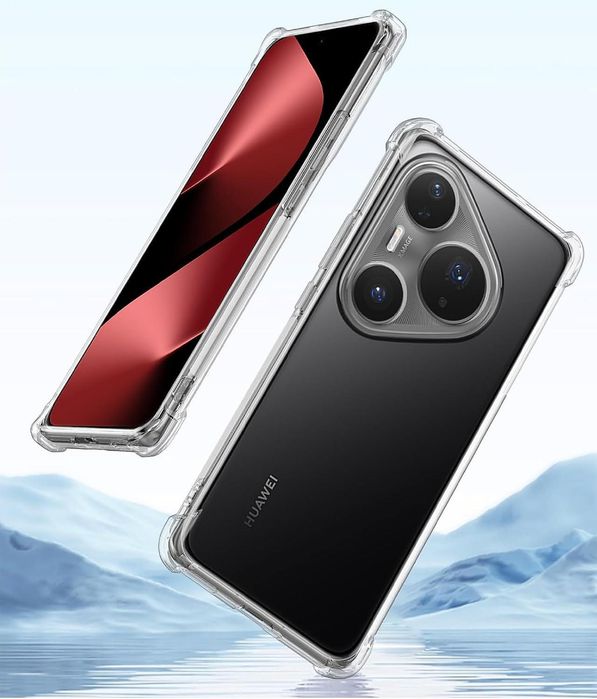 Прозрачен силиконов удароустойчив кейс за huawei pura 80