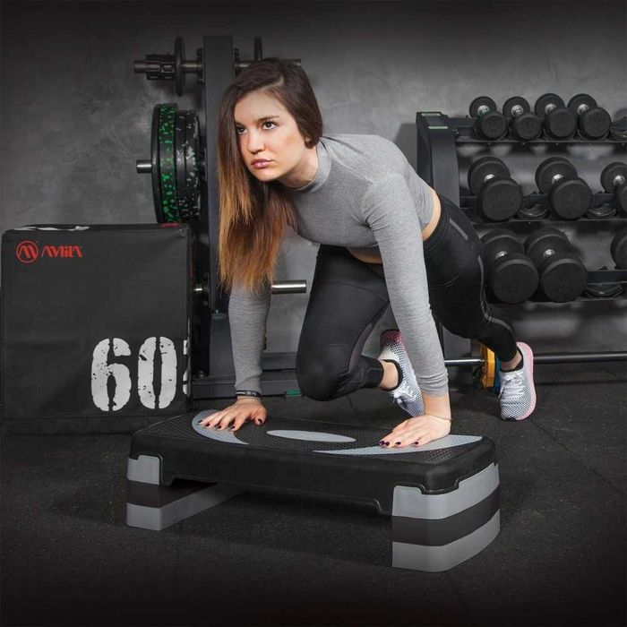 Степ за Аеробика AMILA Aerobic Step, Фитнес Степер за Тренировка