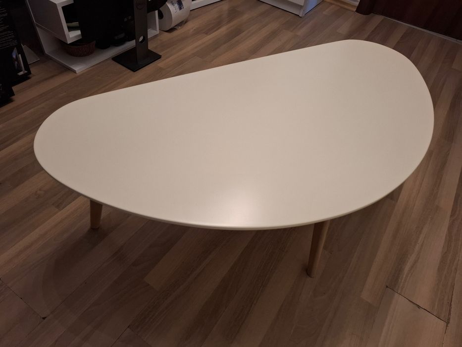 Masa cafea LEJRE 60x120 alb/stejar natur