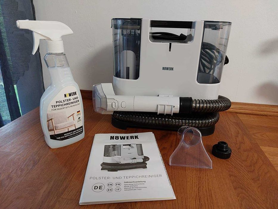 Перяща Преносима Прахосмукачка за Килими Дивани Легла Тапицерия N8WERK