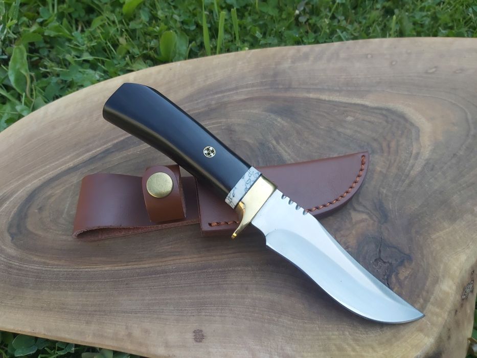 Висококачествен ловен нож стомана D2 с кожена кания,LN406