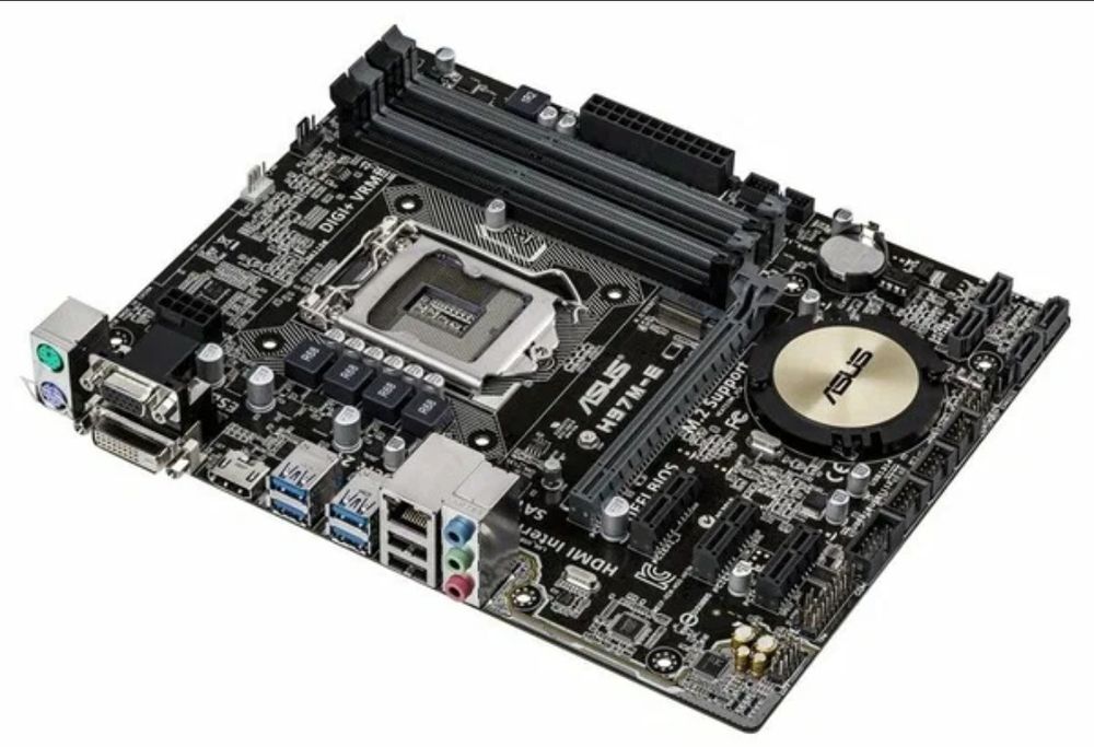 Материнская плата ASUS H97M-E + Intel Core i3-4330