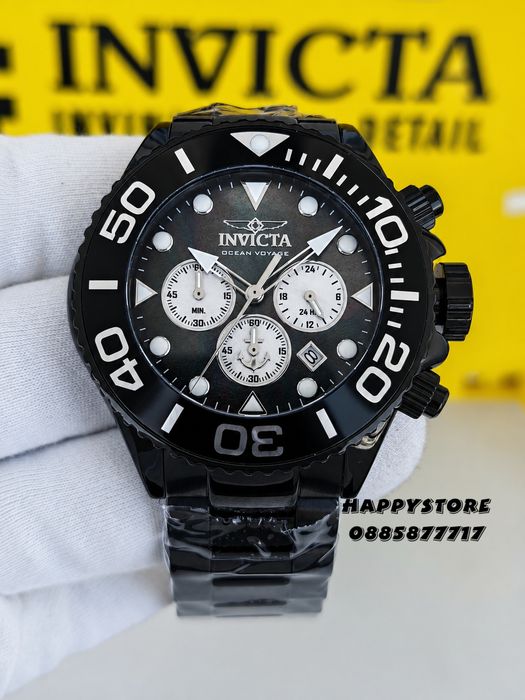 INVICTA Ocean Voyage Black 52 mm, Инвикта нов мъжки часовник