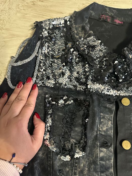 Дънково яке с паети