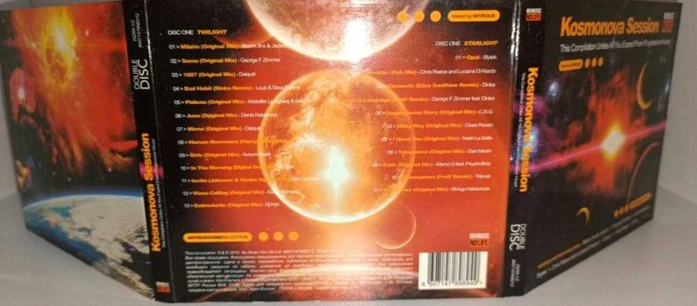 музыкальные 2 CD диска оригинал Kosmonova Session прогрессивного хауса