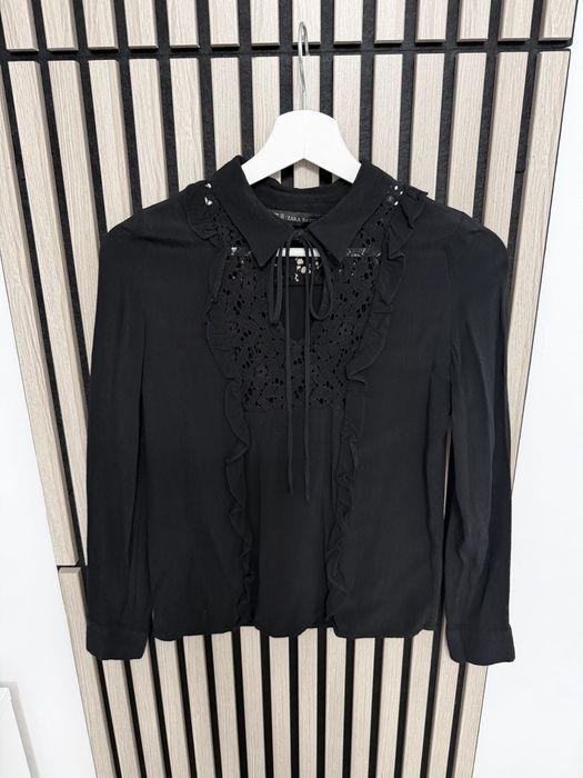 Bluza Zara neagra camasa negru intens xs