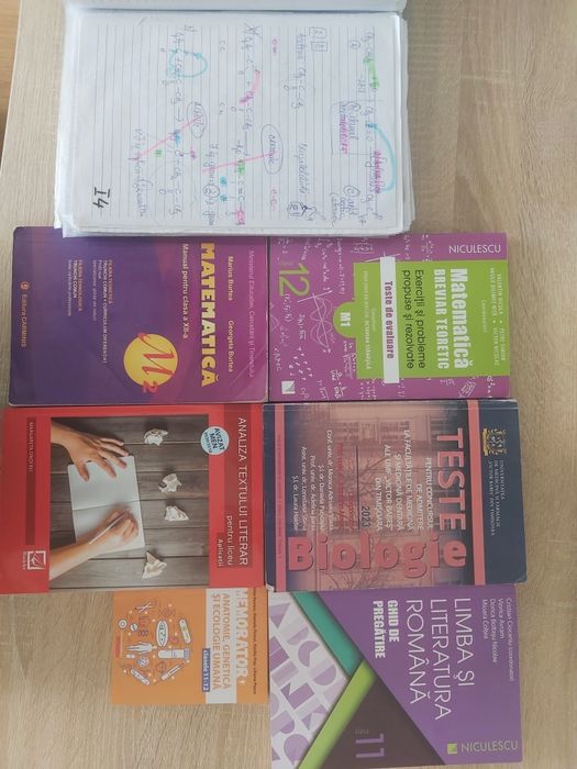 Culegeri pentru Bacalaureat Biologie,Romana și chimie admitere MED