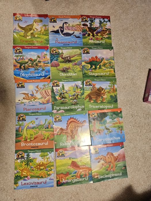 15 carticele "Pe urmele dinozaurilor"