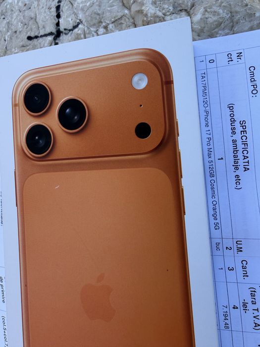 IPhone 16 PRO MAX 512 Cosmic Orange Nou nout; sigilat; garantie