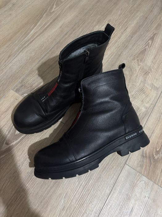 Дамски боти черни естествена кожа 41 номер