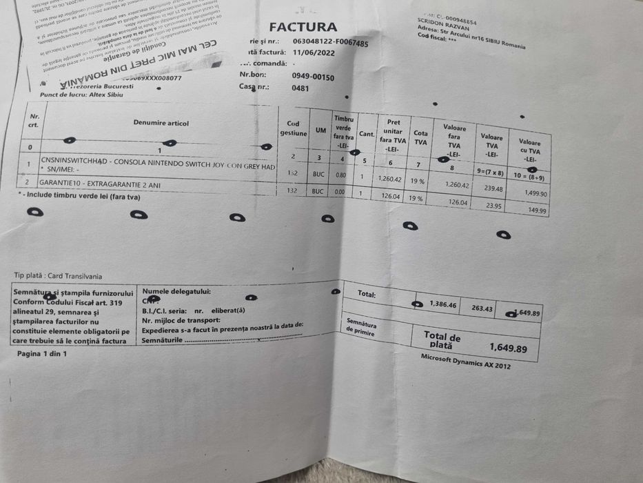 Vand nintendo switch