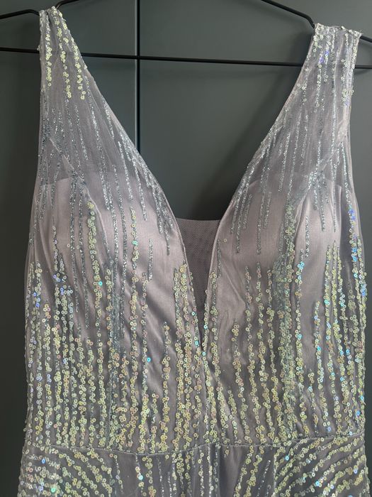 Дамска официална рокля с пайети